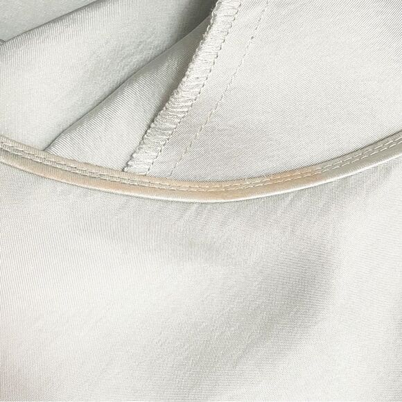 Babaton Lato Halter Mini Slip Dress Silver Sage Green Satin Bias Cut Size Small - Picture 13 of 14